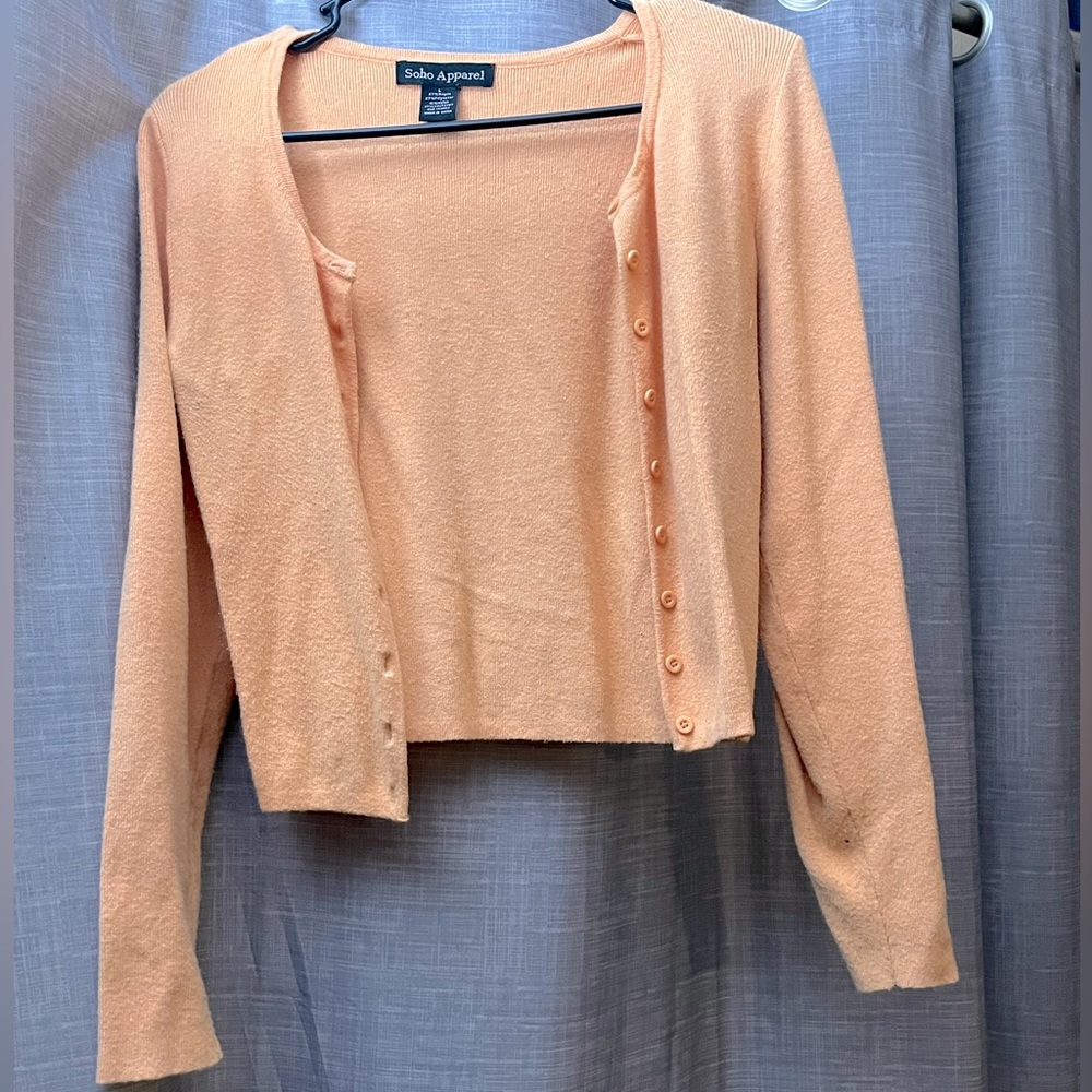 Soho Apparel, LG, Salmon Cardigan